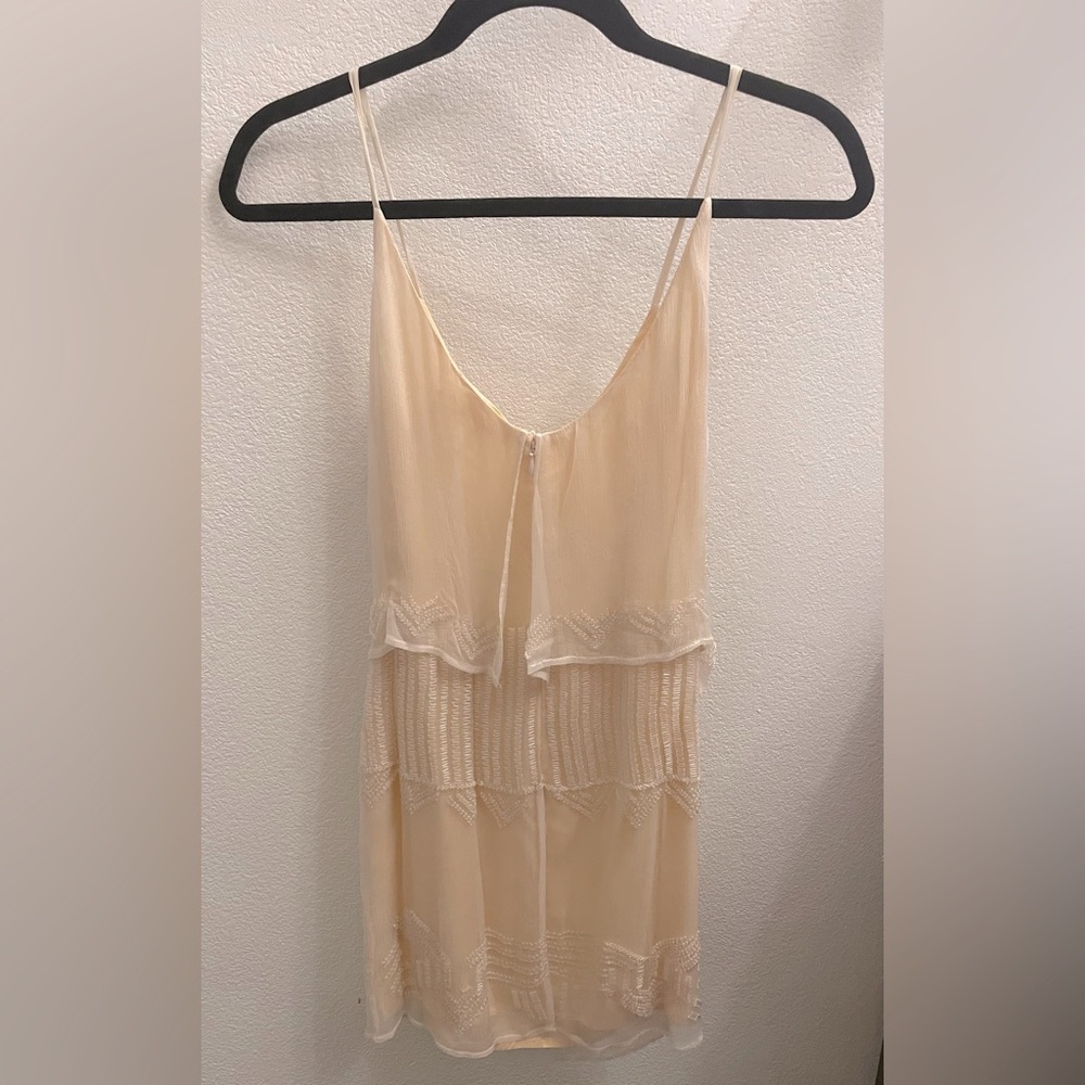 Lulu’s Exclusive New Friends Colony Glass Petals Peach Beaded Dress - Picture 5 of 9